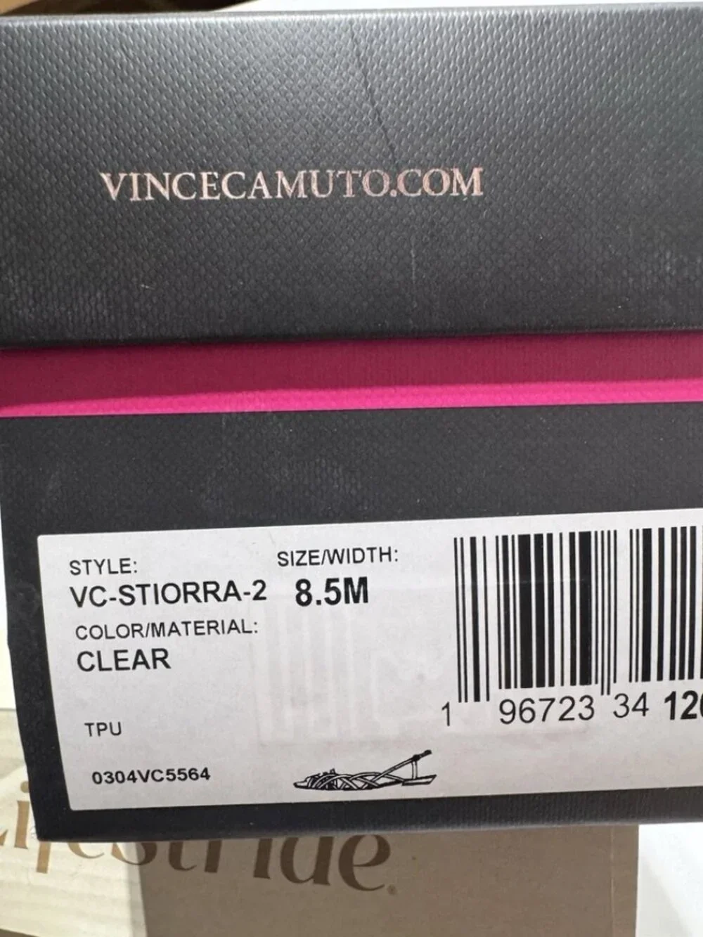 Vince Camuto Womens Stiorra Clear/Brown Sandals Size 8.5M
